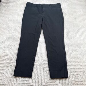 Banana Republic Sloan Slim Pants Women 12 Black Stretch Work Office Career Ankle